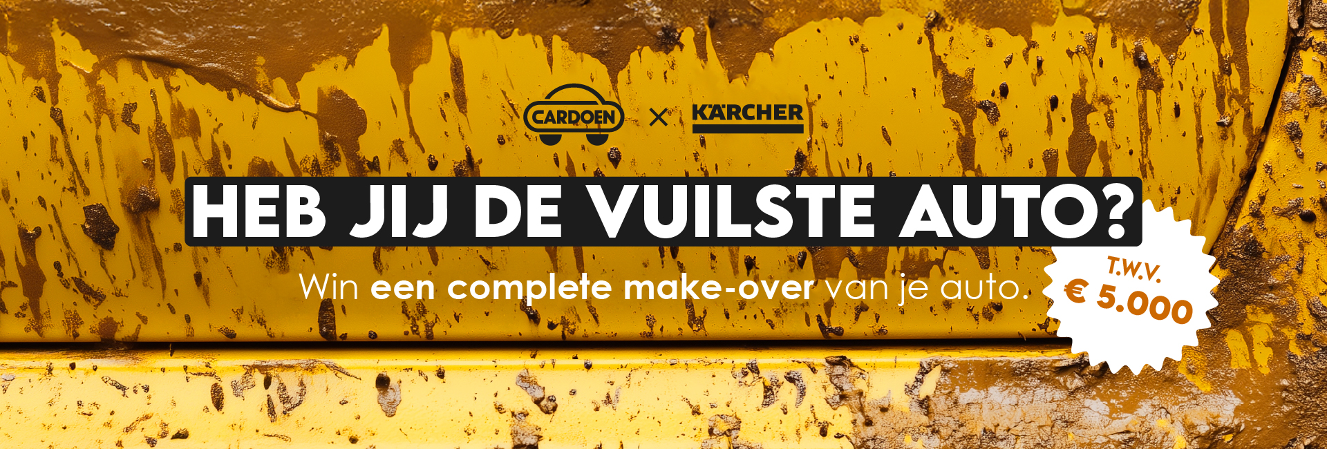 Vuilste auto challenge banner